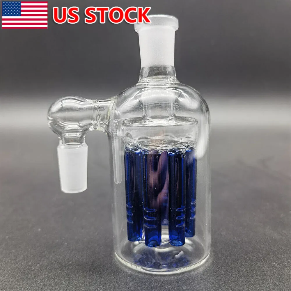 1x 14mm 90° Aschefänger-Duschkopf 90 Grad für Shisha-Wasserpfeife aus Glas, Blau