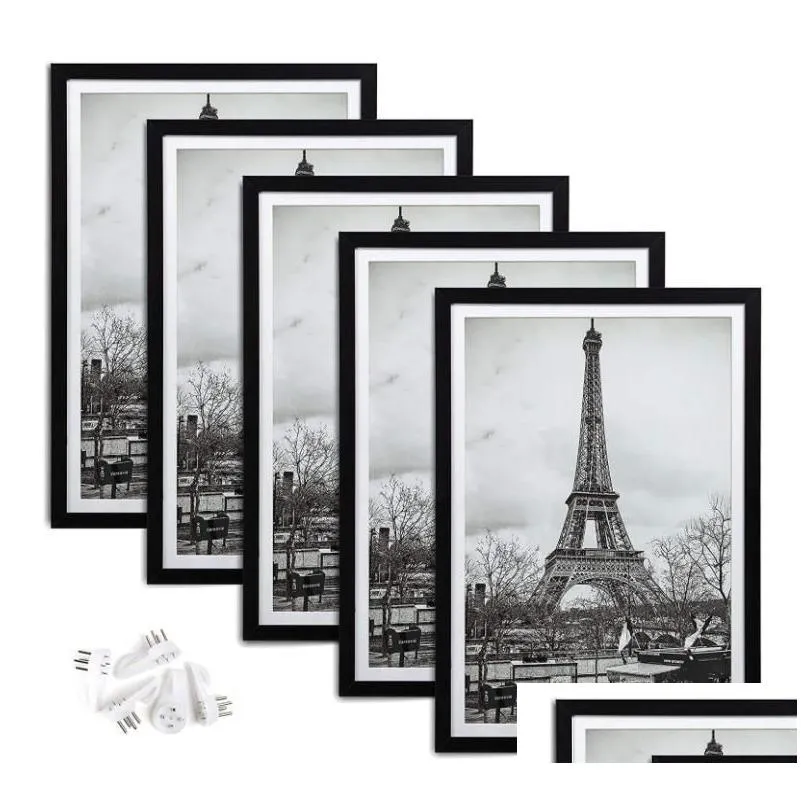 Cadres et moulures Cadre photo Galerie d'affichage Montage mural PO Crafts Case Home Decoraions Noir Blanc 4 tailles pour choisir Drop Dhuwj