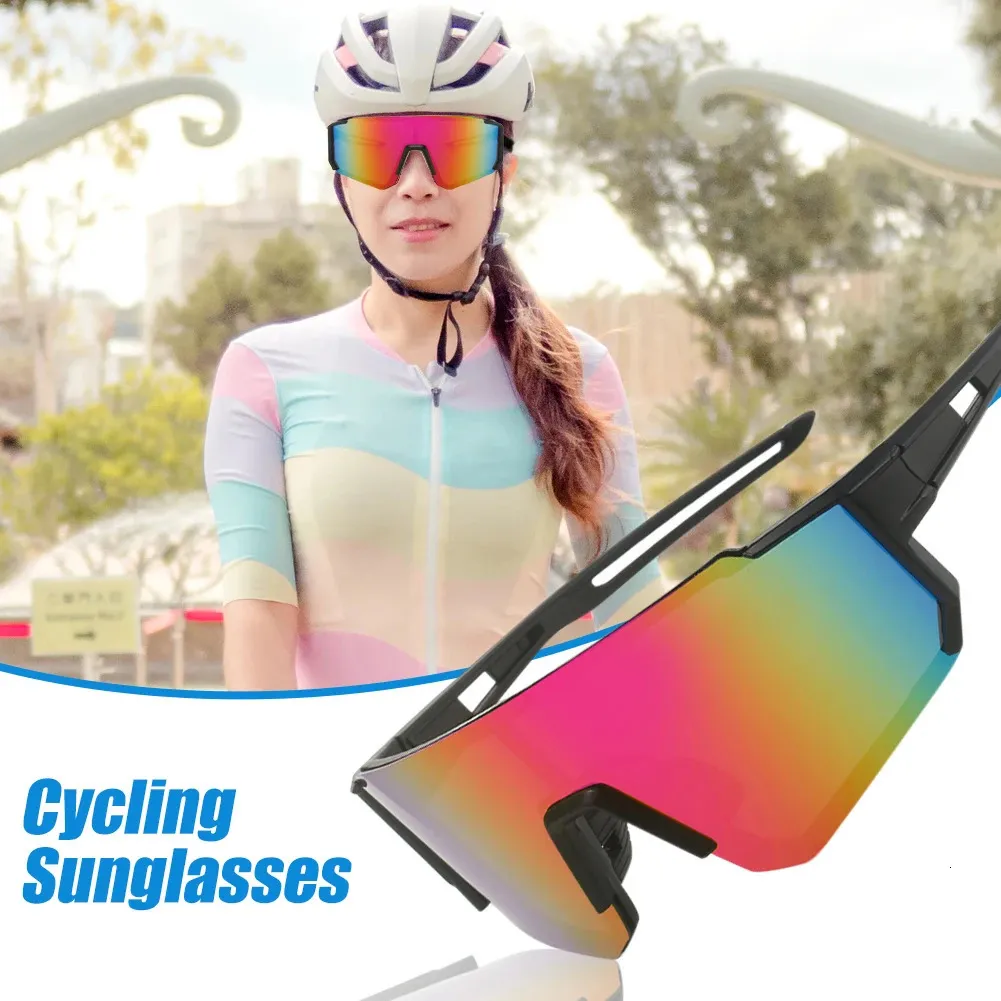 Outdoor Eyewear Cycling Sunglasses UV Protection for Men Women AntiGlaring Windproof Sun Glasses Large Frame Sports Run Goggle 231206