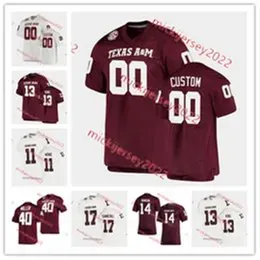 Texas A&M Jersey Le'Veon Moss 92 Malick Sylla 19 Jake Johnson 18 Donovan Green 14 Jayvon Thomas 67 TJ Shanahan Texas A&M Aggies football Jerseys Custom Stitched Mens Youth