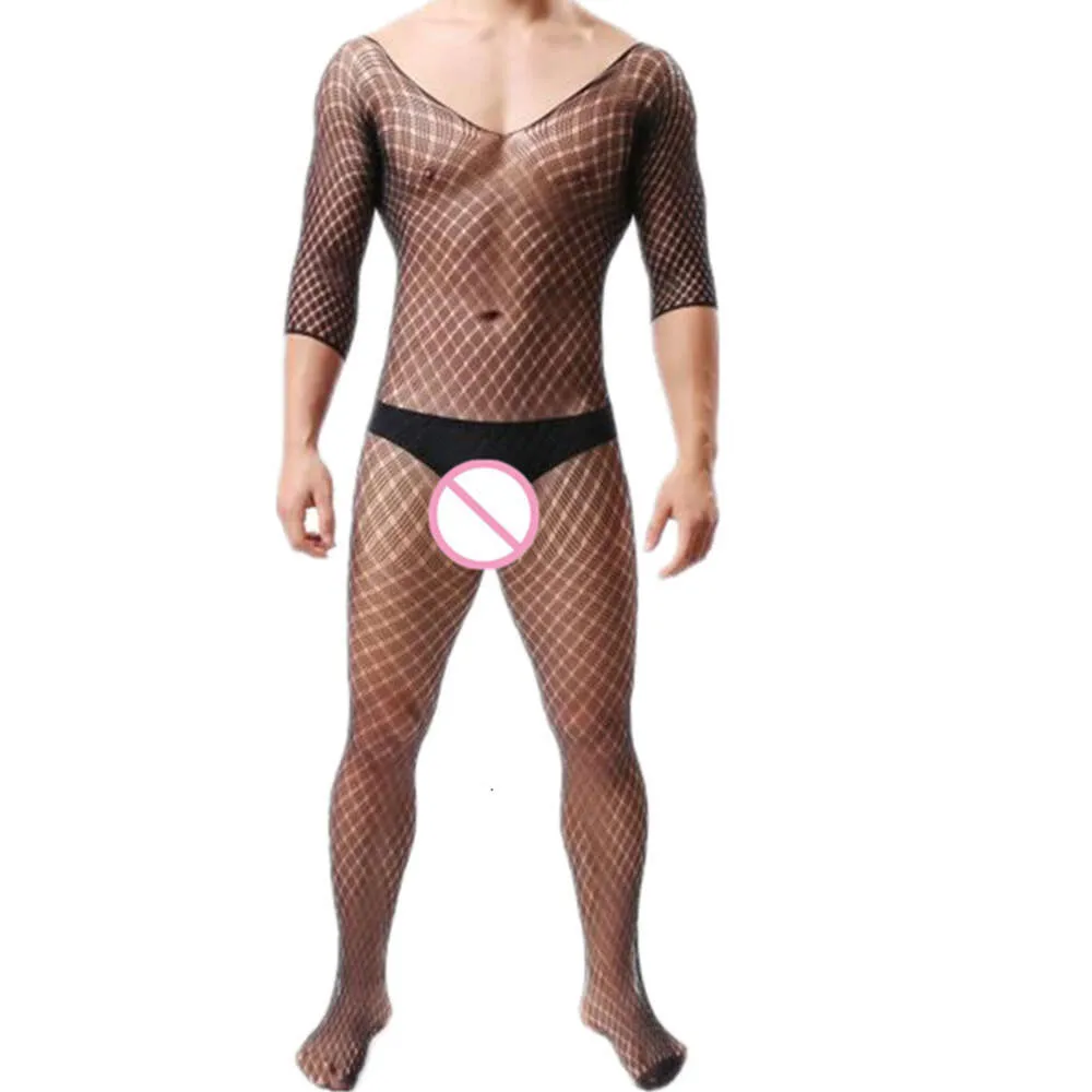 Marito Lingerie erotica Bodystocking Catsuit Body Suit Uomo Crotchless Uomo Intimo Costumi sexy Uomo Indumenti da notte