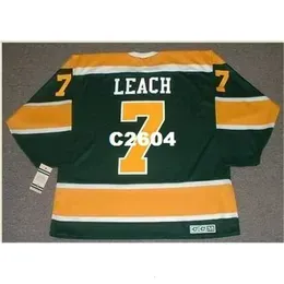 Chen37 Men #7 REGGIE LEACH California Golden Seals 1972 CCM Vintage RETRO Hockey Jersey or custom any name or number retro Jersey