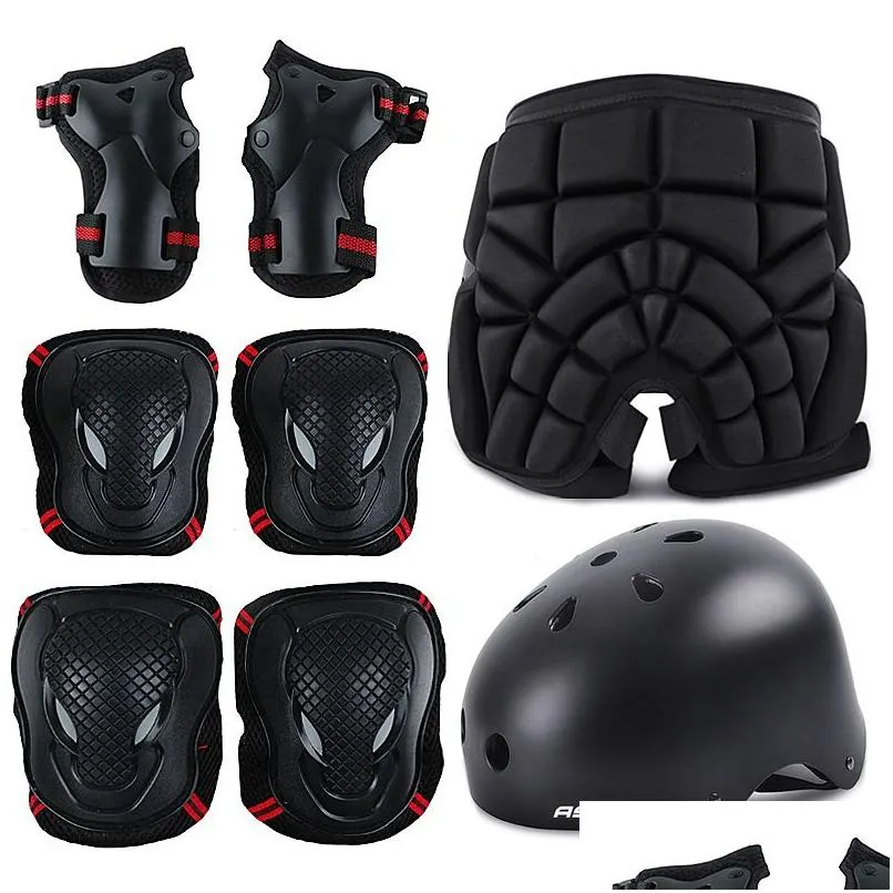 Skate Protective Gear Skate équipement de protection planche à roulettes patinage à roulettes coudières hanches poignet garde de sécurité cyclisme casque d'équitation Prot Dhg85