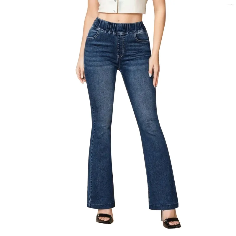 Kvinnors jeans Kvinnor Hög midja Stretch Bulfting Jeggings Classic Slim Fit Denim Mod Mom Cargo Jean Pants for Women