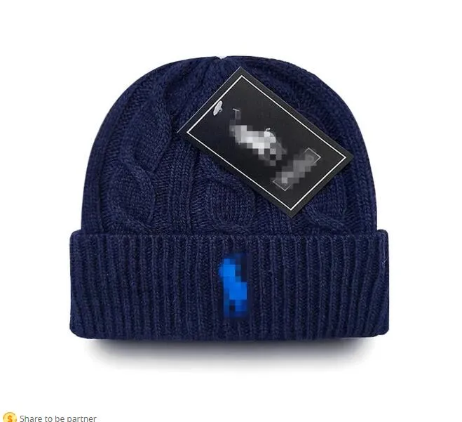 2024 Ny lyxdesigner Polos Beanie unisex Autumn Winter beanies stickad hatt för män och kvinnliga hattar Klassisk sportskalle mössor damer casual utomhus varm mössa