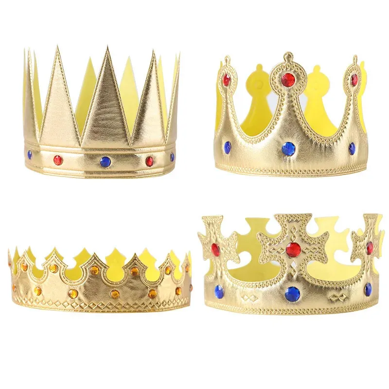 Chapeaux de fête Chapeau d'anniversaire Princesse Prince Couronne Joyeux anniversaire Couronne Cap Bandeau Fête d'anniversaire Bal Dress Up Fournitures Bandeau 231206