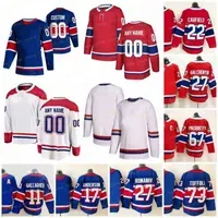 Custom Reverse Retro Hockey 22 Cole Caufield Jerseys 14 Nick Suzuki Tyler Toffoli Brendan Gallagher Carey Price Shea Weber Josh Anderson Jonathan Drouin Perry Men