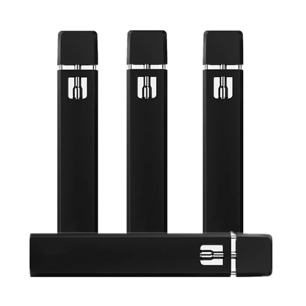 1.0ml 두꺼운 오일 일회용 vape 펜 E 담배 키트 280mAh USB 충전식 배터리 검정 1ml 빈 포드 기화기 장치 키트가 폼에 포장되었습니다.