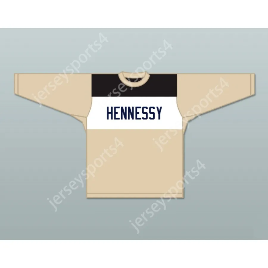 Personalizado QUEENSBRIDGE 95 HENNESSY BEGE HOCKEY JERSEY NOVO Top Costurado S-M-L-XL-XXL-3XL-4XL-5XL-6XL