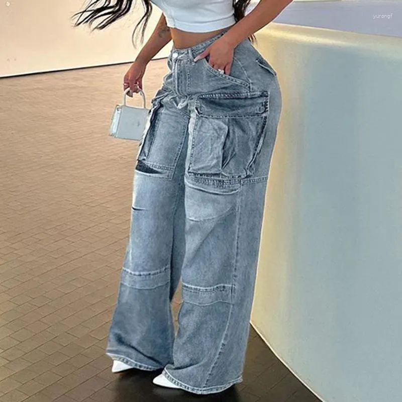 Large Pocket Jeans For Women Stylish, High Waisted, And Versatile With Work  Friendly Design From Yurongf, $35.85
