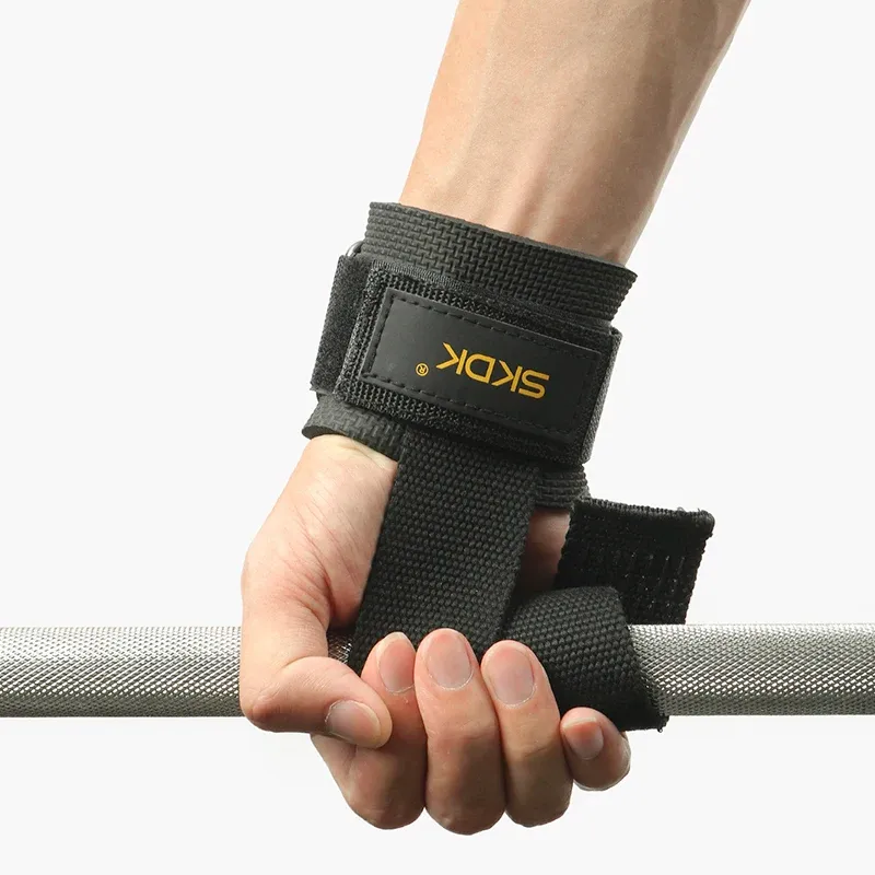 Weightlifting Strap with Wrist Band Gym Grip Bands Fitness Powerlifting Strength Weight Training Exercise Protection Wrist Strap