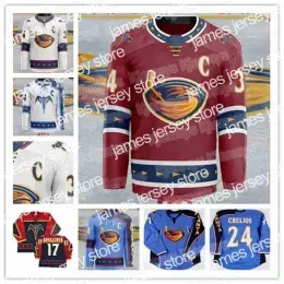 College Hockey Wears Nik1 Vintage  Thrashers Premier Hockey Jersey 32 Kari Lehtonen 15 Dany Heatley 17 Ilya Kovalchuk 39 Tobias Enstr