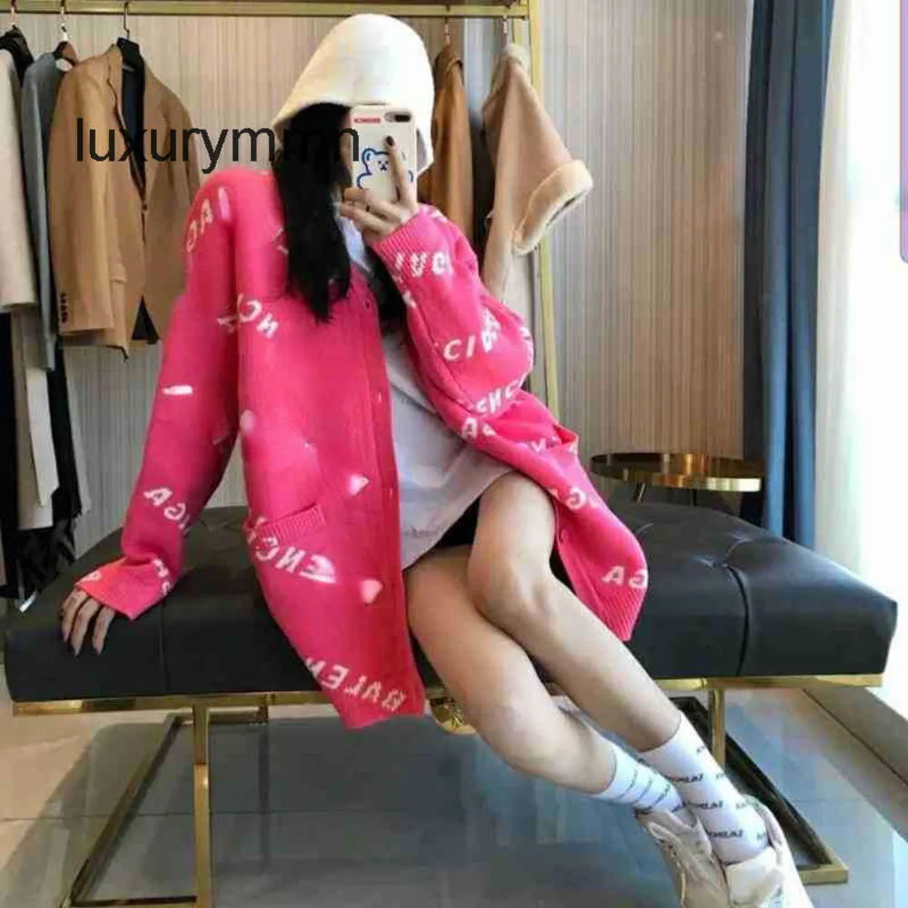 Erkekler Tasarımcı Paris Hoodies Sweaters Balencigaas Home'un Modası Çok yönlü Yeni Moda Marka Mektubu Jacquard Örgü HARDIGAN KUKULU 92NN CW9F