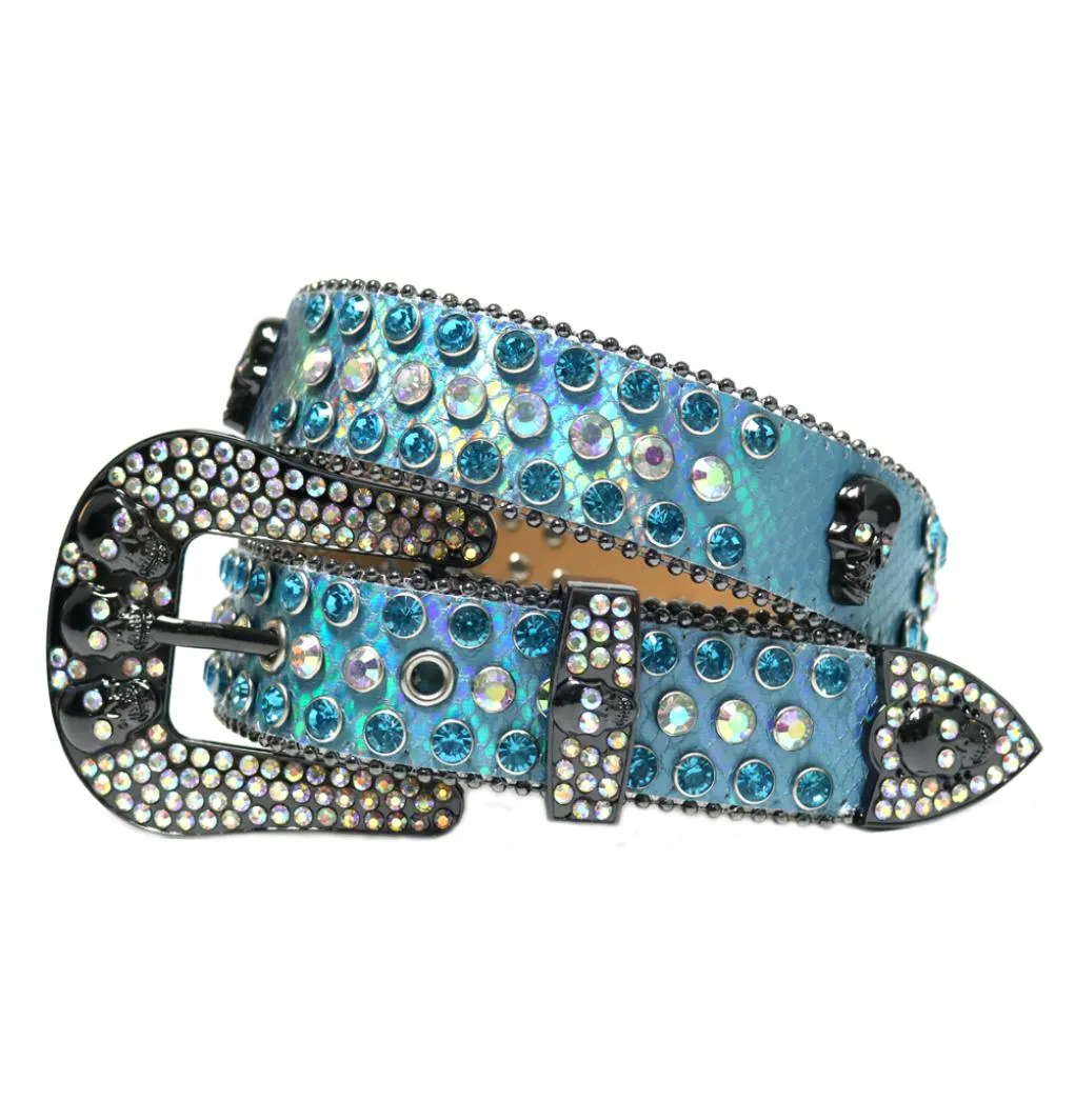 Luxe Riem Riemen Western Cowgirl Cowboy Schedel Diamant Strass Riem Pin Gesp Voor Mannen Vrouwen Cinto De Strass4620694