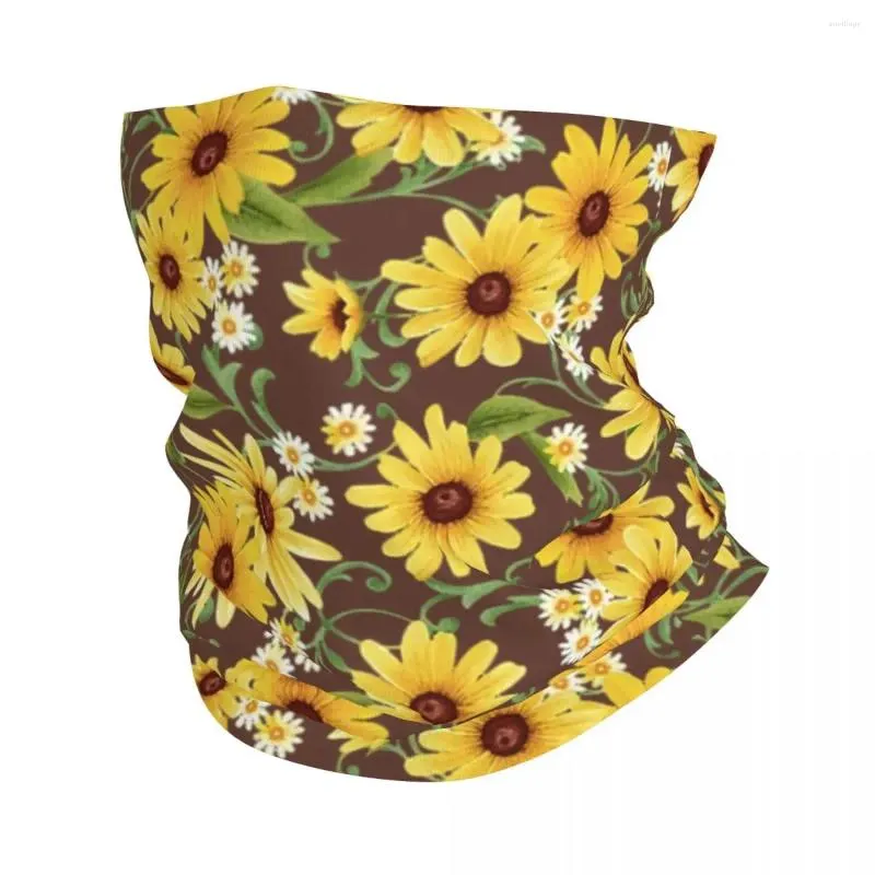 Bandanas Sunflower i Daisy Bandana Szyja cieplejsze kobiety mężczyźni zimowi narciarstwo wędrówki szalik gaiter kwiatowe kwiaty twarzy