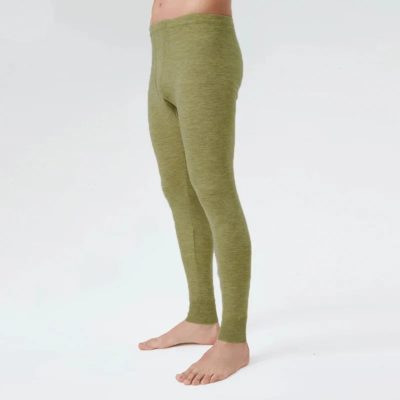 Bielizna termiczna mężczyzn 100% merynosowa wełna Long Johns Thermal Biecid Pants Man's Bazylarz Merino Merino wełna dolne ciepło termiczne 231206