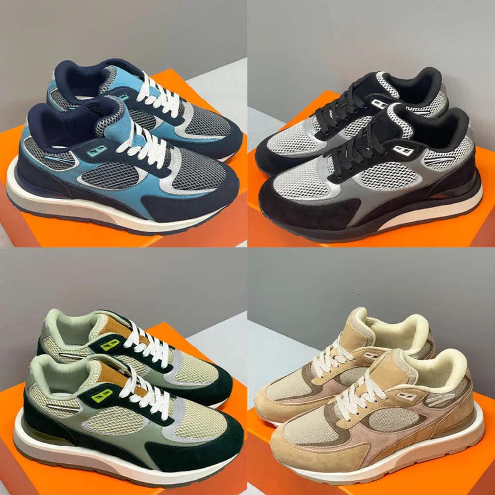 Nouveaux chaussures de créateurs RUN AWAY Baskets de luxe en cuir toile à lacets Sneaker Hommes Femmes Chaussures Casual Taille 38-45 avec boîte NO286