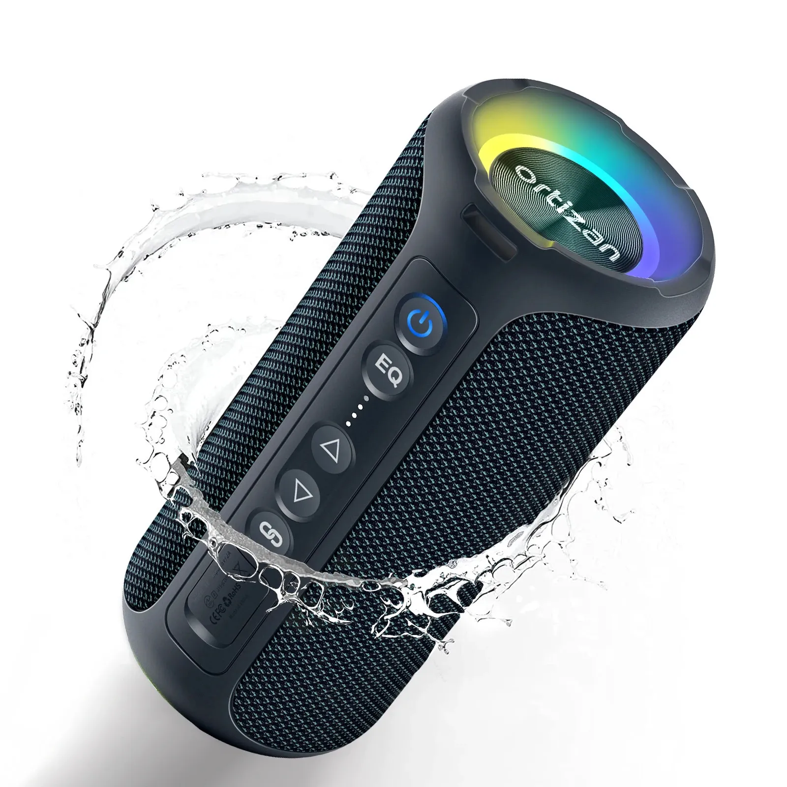 Mobiele telefoonluidsprekers Bluetooth-luidspreker Ortizan 40W stereo draagbare draadloze luidspreker IPX7 waterdichte doucheluidspreker met diepe bas / LED-licht / 231206