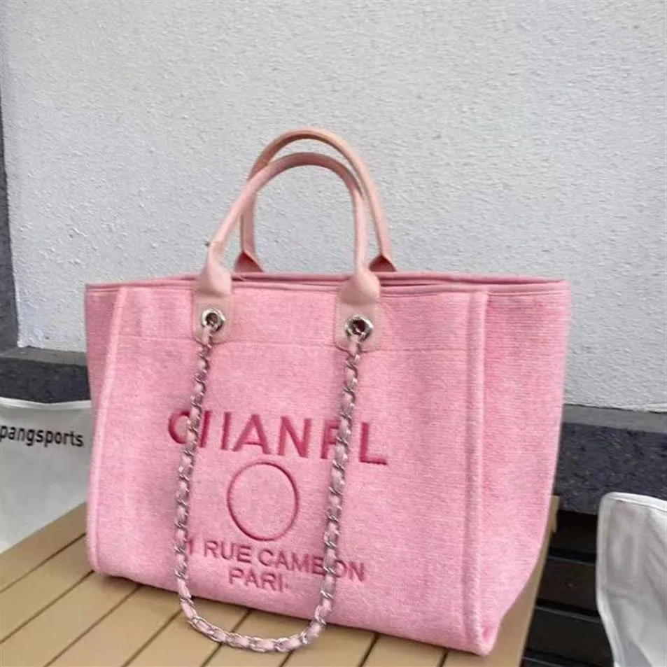 Mode classique marque brodé sacs de plage de luxe Ch femmes toile sacs à main de soirée femme grand Shopping concepteur grande capacité L284y