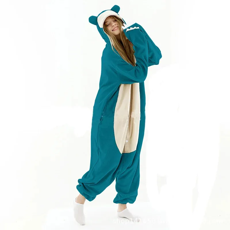 Animaux confortables Pyjama kigurumi pour adultes d hiver pour femmes canard requin chat renard singe