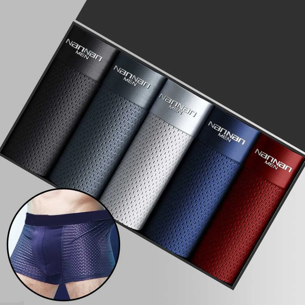 Unterhosen Herrenunterwäsche Herren-Boxershorts Herren-Boxershorts Oil Interior Hombre Calzoncillos Atmungsaktiver Hombre Bambusloch Große Größe