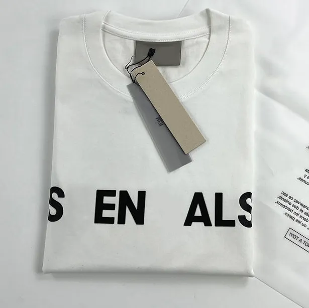 Luksusowy projektant T Shirt Mens White Tshirt Essentialshirts Kobiet drukowane list luźne czysta bawełniana zamach stanu essentialnia