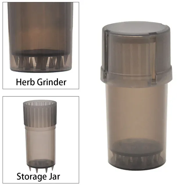 Plastic Grinder 3 Layers Tobacco Herb 40mm*90mm Storage Case 40mm with Med Container Smoking Accessories