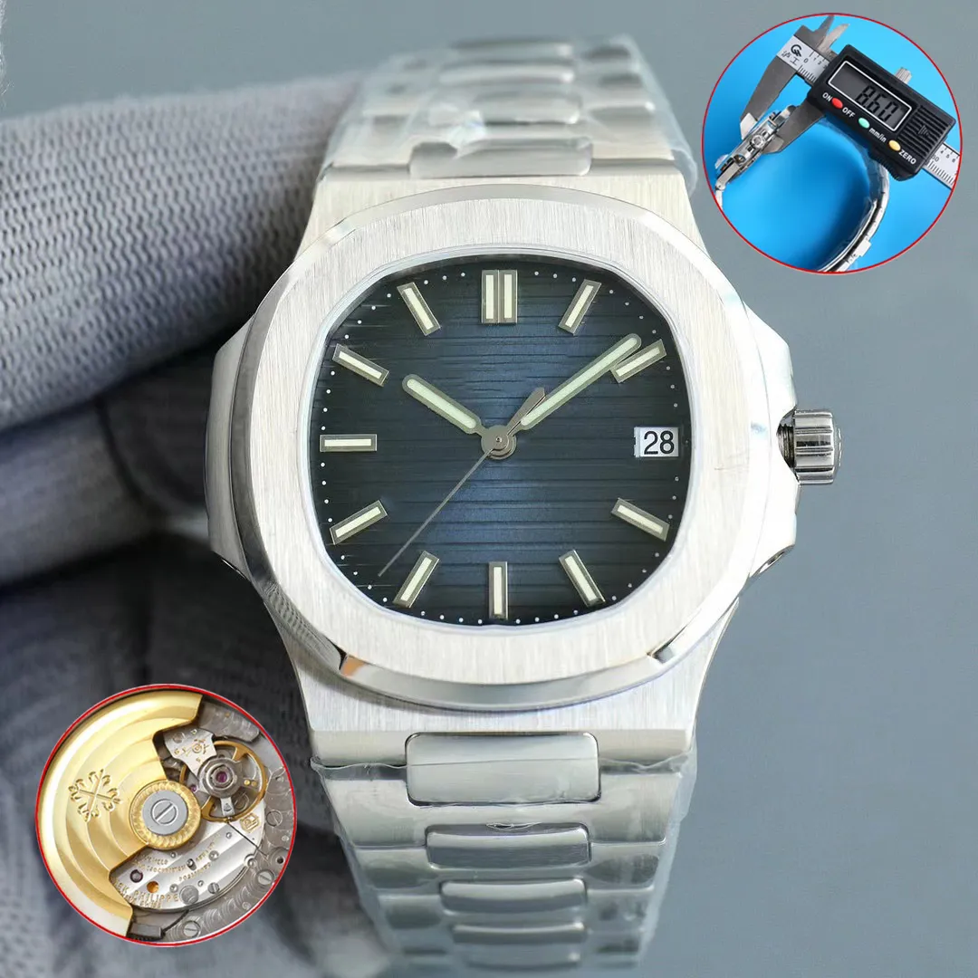 Часы Дизайнерские часы Мужские полностью автоматические часы 9015 с сапфировым стеклом 40 мм Роскошные мужские часы
