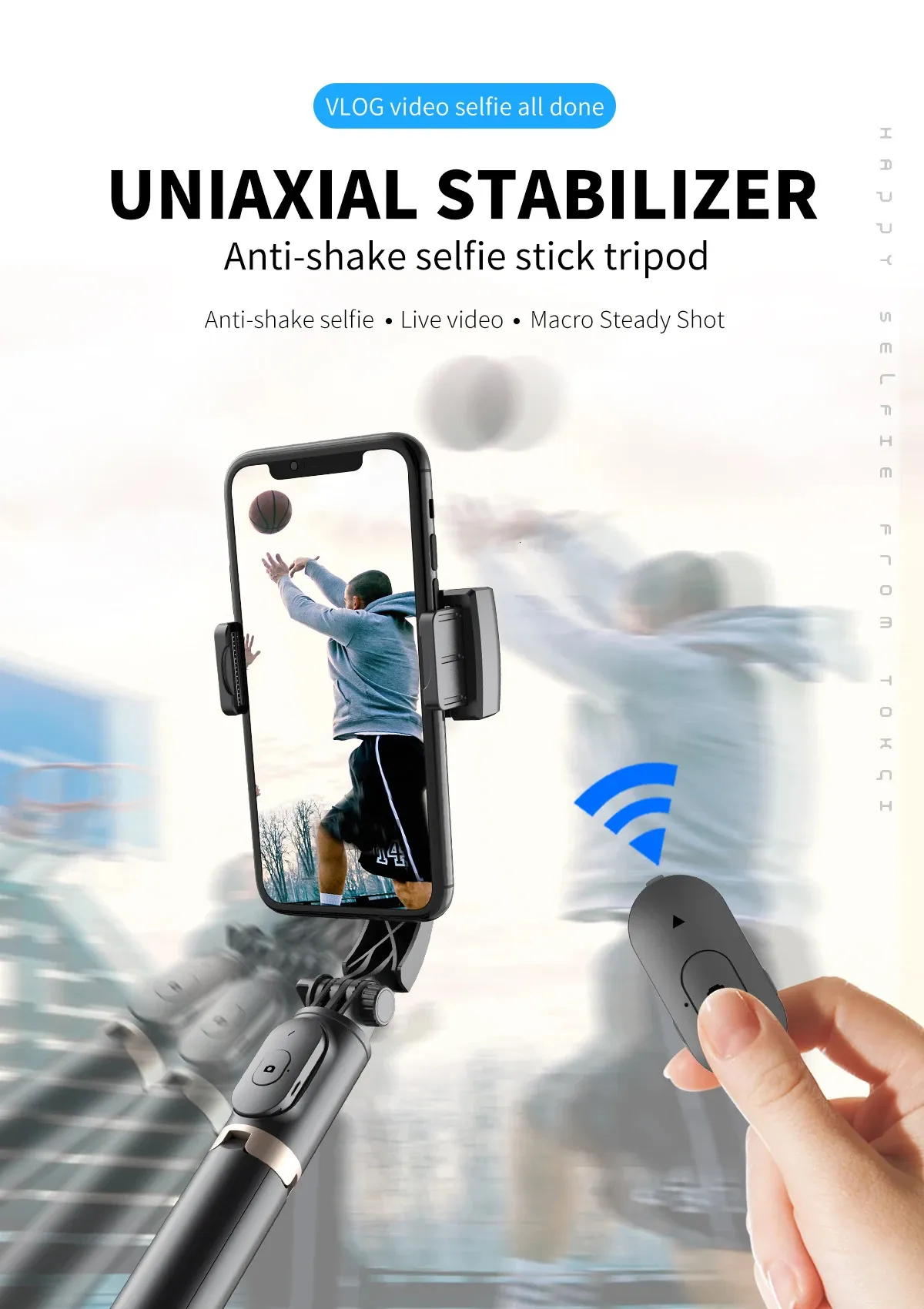 Selfie Monopodları COOL DIER 2023 Telefon Gimbal Sabitleyici Kablosuz Bluetooth Selfie Çubuğu Tripod Sabitleyici Tutucu Braketi_voghion.com