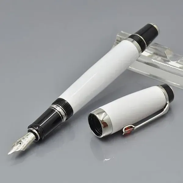 Famous Limited Edition fashion roller ball pen series number White Ceramic gift pens with random gem stone