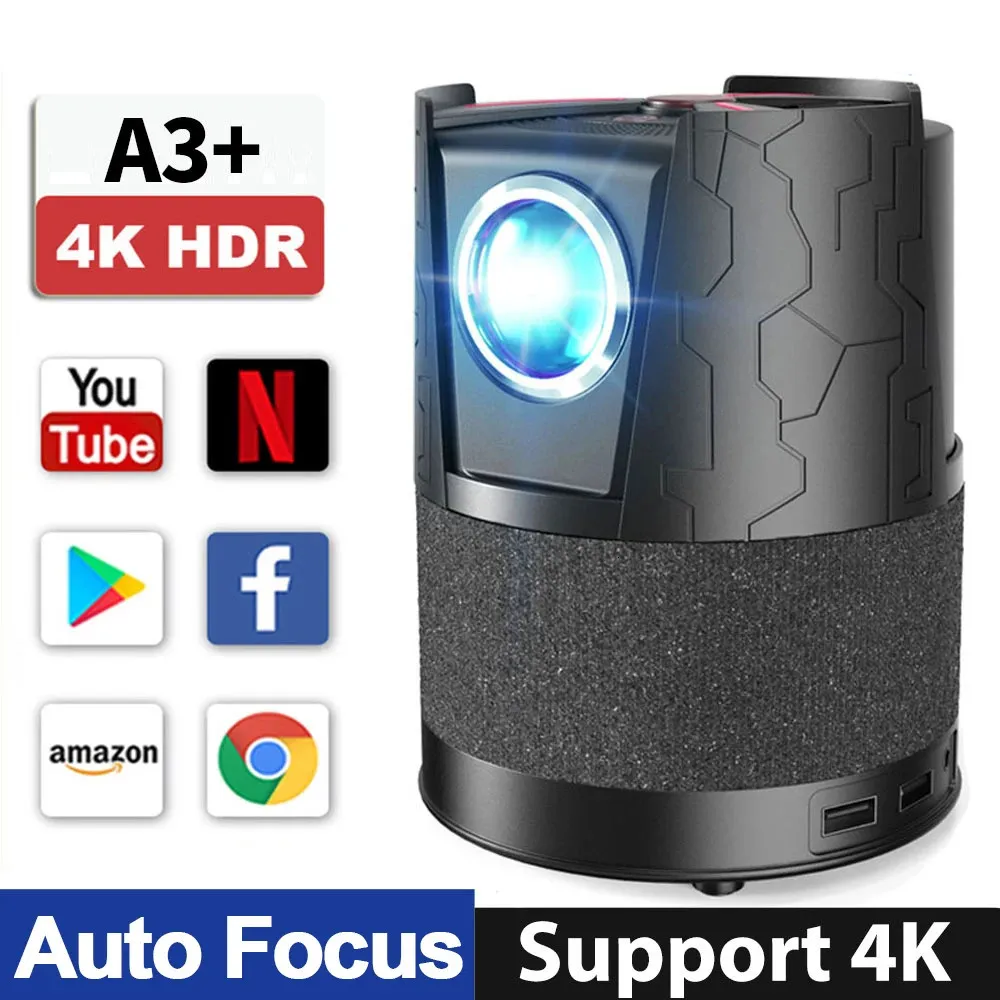 Projectors Mini Portable Projector Android WiFi 4K 8000 LUMENS LED Full HD 1080P Auto Focus Focus Correction Home Sather 231206