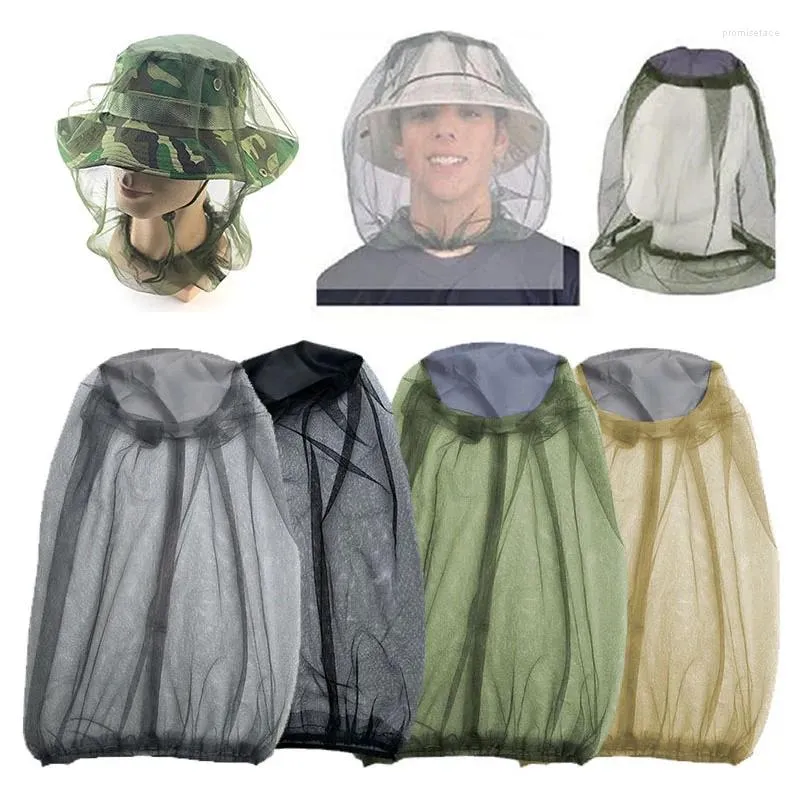 Bandanas 5pcs Outdoor Head Face Mask Hat Net Cover Anti-Mosquito Mosquito Cap Podróż oddychana siatka przeciwdziała antyprowadź