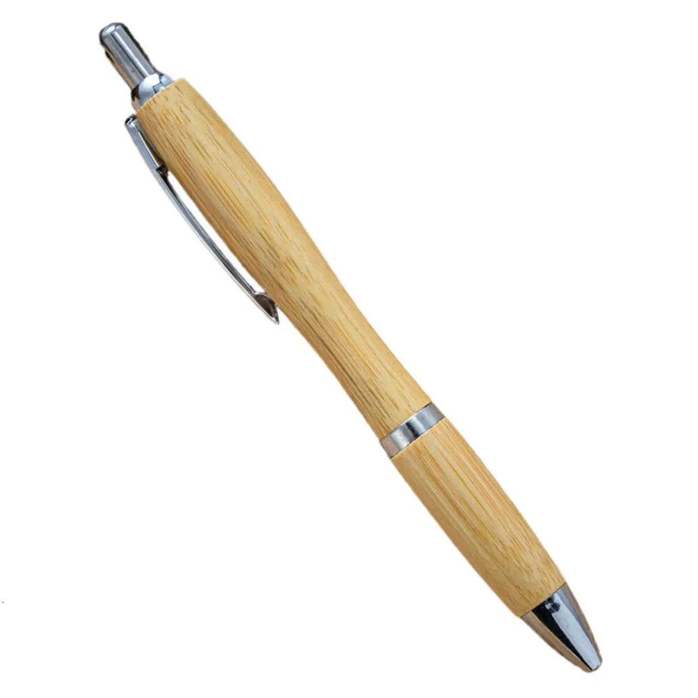 Groothandel Retro Bamboe Balpen Student Schrijven Balpen Zakelijk Handtekeningen Pennen Kantoor Schoolbenodigdheden Aanpasbare Boligrafo Retro De Bambu