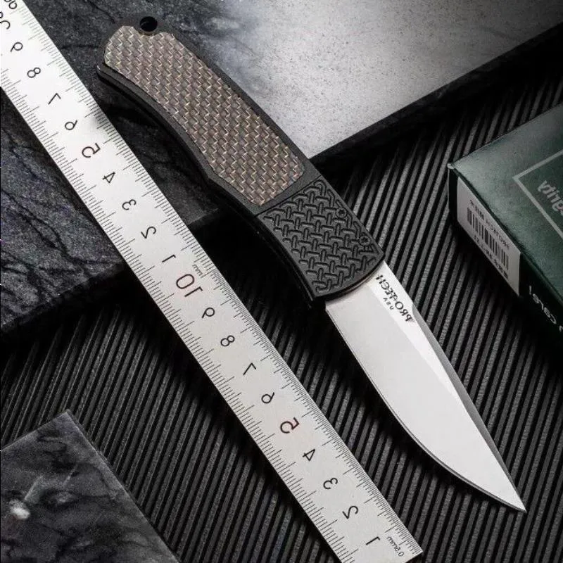 ALOY PR-151 FIBER BR-1 Automatyczne automatyczne wąsy noża Protech Blade Uchwyt T6 EDC Magic Carbon 154cm CNC Narzędzie Outdoor Gift Aluminium FO Ohid