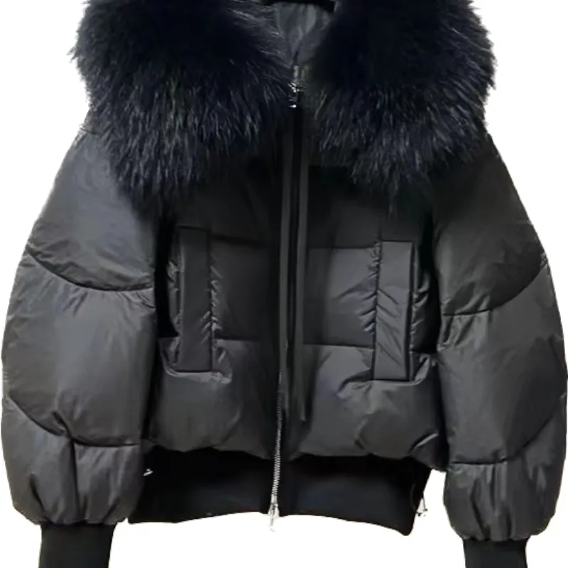 Designer Womens Goose Down Medium Length Down Jacket, Down Winter Thick Warm Jacket, Windproect Street Clothing dragkedja Huven Cedertjockning