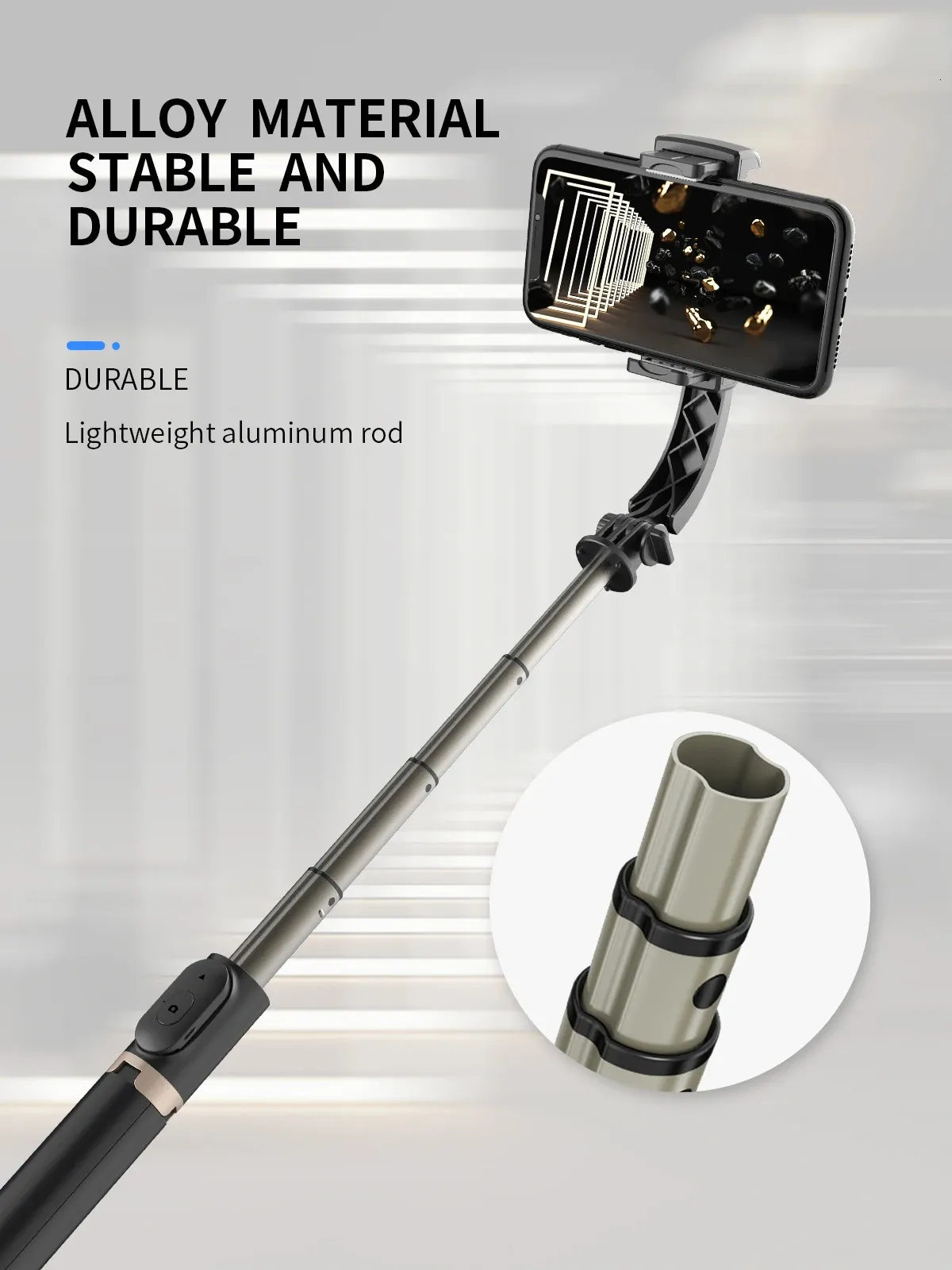 Selfie Monopodları COOL DIER 2023 Telefon Gimbal Sabitleyici Kablosuz Bluetooth Selfie Çubuğu Tripod Sabitleyici Tutucu Braketi_voghion.com