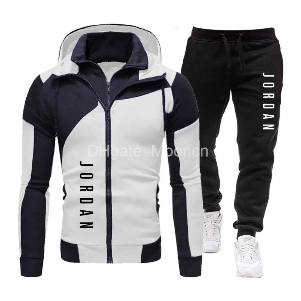 Autunno Inverno Moda Lettera Tuta da uomo Giacca a vento di alta qualità S Set Jogger Pantaloni da tuta sportiva Designer Felpa con cappuccio Giacca di marca Ragazzo Felpa con cerniera