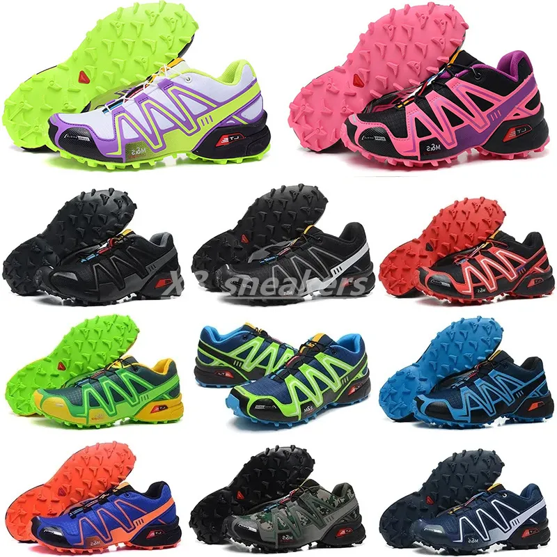 2024 Mens Running Shoes Speed cross 3 CS SpeedCross 3s runner III Green Black Trainers women lady girl outdoor Sports Sneakers 36-48 X62