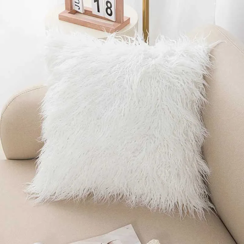 Housse de Coussin décorative en peluche, style nordique, étui de Coussin pour lit de ferme, canapé, décoration de maison