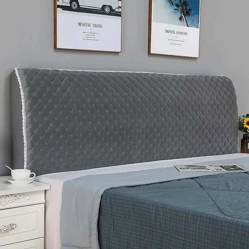 Bedspread Nowoczesne elastyczne pikowane pokrywę łóżka All-inclusive Gruby plus aksamitne zakłócenia zagłówki Four Seasons Universal Bed Sprzedaż 231205