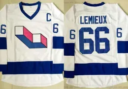 Movie Ice Hockey LEMIEUX 66 Hockey Jerseys Slap All Stitched White Color Away Breathable Sport Sale High Quality