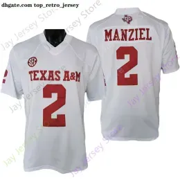 Texas A M Aggies Football Jersey NCAA College Johnny Manziel White Size S-3XL All Stitched Youth Men