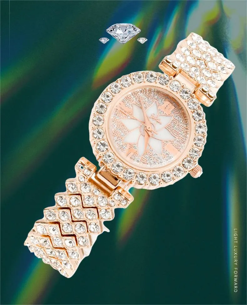 Montre femme élégante niche lumière montre de luxe montre étanche diamant