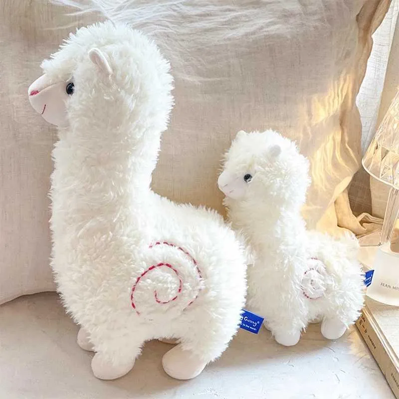 Cuscino/Decorativo Simpatico Alpaca Peluche Peluche per Bambini Bambole Animali Kawaii Alpaca Cuscino Soggiorno Decorazioni per la Casa Ragazza Regalo di Compleanno