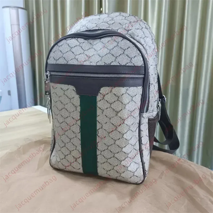 Clássico impressão revestida de lona parquet mochila de couro mochila de alta qualidade designer de moda feminina mochila de viagem masculina 10a