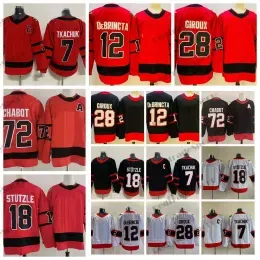 2021 Reverse Retro Red 7 Brady Tkachuk Hockey Jerseys 12 Alex DeBrincat 28 Claude Giroux 72 Thomas Chabot 18 Tim Stutzle Black Alternate Sti