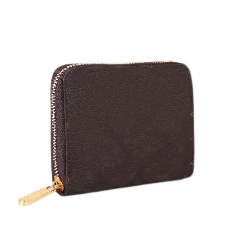 2023 Luxe Designer Heren Dames Clutch Lederen Portemonnee Kaarthouders Tassen Dames Print Oude Bloem Hasp Creditcards Portemonnee Rits Handtas Heren Dames Portefeuilles 60067