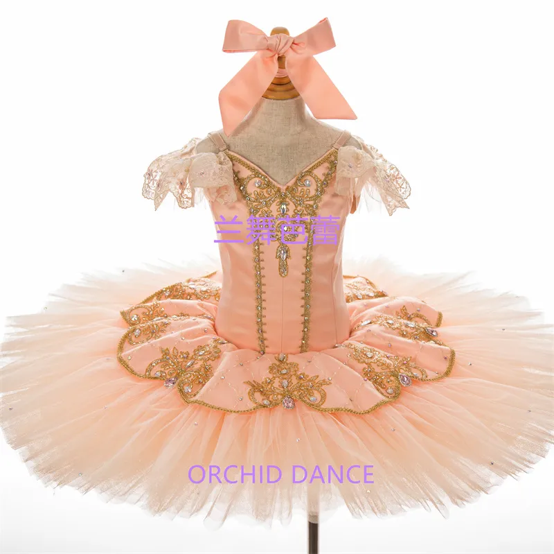 FEESHOW Women's 3D Flower Swan Lake Costumes Tutu Layer