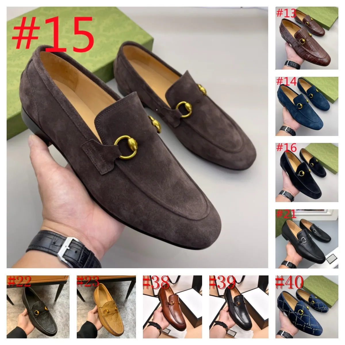 2023 designer mules homens vestido sapatos de couro fivela de couro casual sapato negócios mocassins tênis tamanho 6.5-11 tamanho 38-46