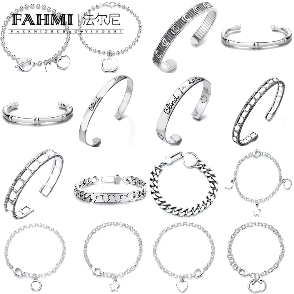 Fahmi Bague en bambou classique élégante en forme de cœur avec diamants ouverts et lettres creuses et bracelet épais avec boucle en étoile Anniversaire, Fiançailles, Cadeau, Fête, Mariage